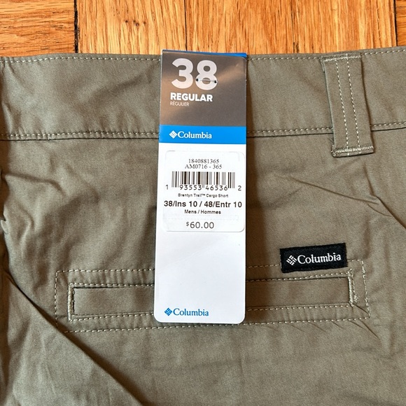 Columbia Cargo Shorts Khaki Green NWT, Size 38 Regular Men’s - Picture 3 of 5